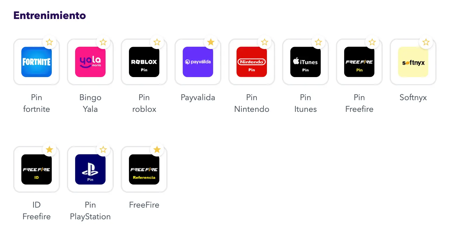 Recargas Entretenimiento Gamer (1) **Bemovil Ecuador | Bemovil Ecuador**